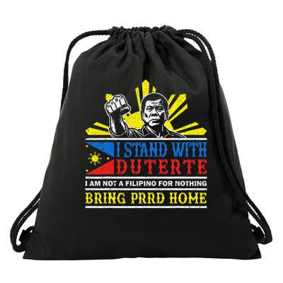 Support Duterte  Stand with Duterte Against ICC Charges Drawstring Bag