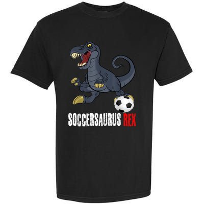 Soccer Dinosaur Soccersaurus For Boy And Girl Garment-Dyed Heavyweight T-Shirt