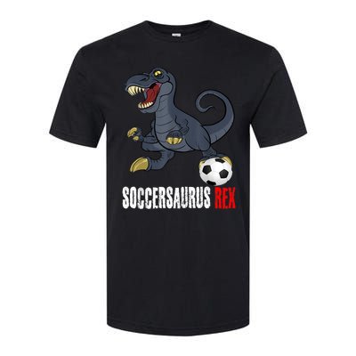 Soccer Dinosaur Soccersaurus For Boy And Girl Softstyle® CVC T-Shirt