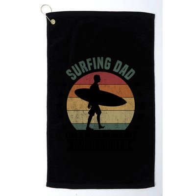 Surfing Dad Surfer Papa Funny Cool Gift Golf Towel