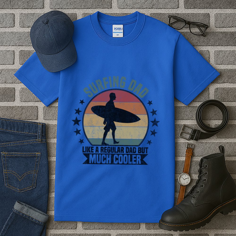 Surfing Dad Surfer Papa Funny Cool Gift Tall T-Shirt