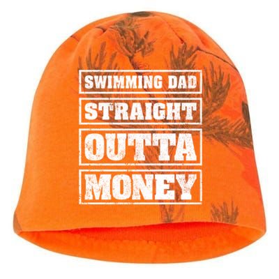 Swimming Dad Straight Outta Money Funny Swimming Fathers Day Meaningful Gift Kati - Camo Knit Beanie