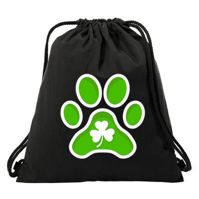 Shamrock Dog St. Patrick's Day Drawstring Bag