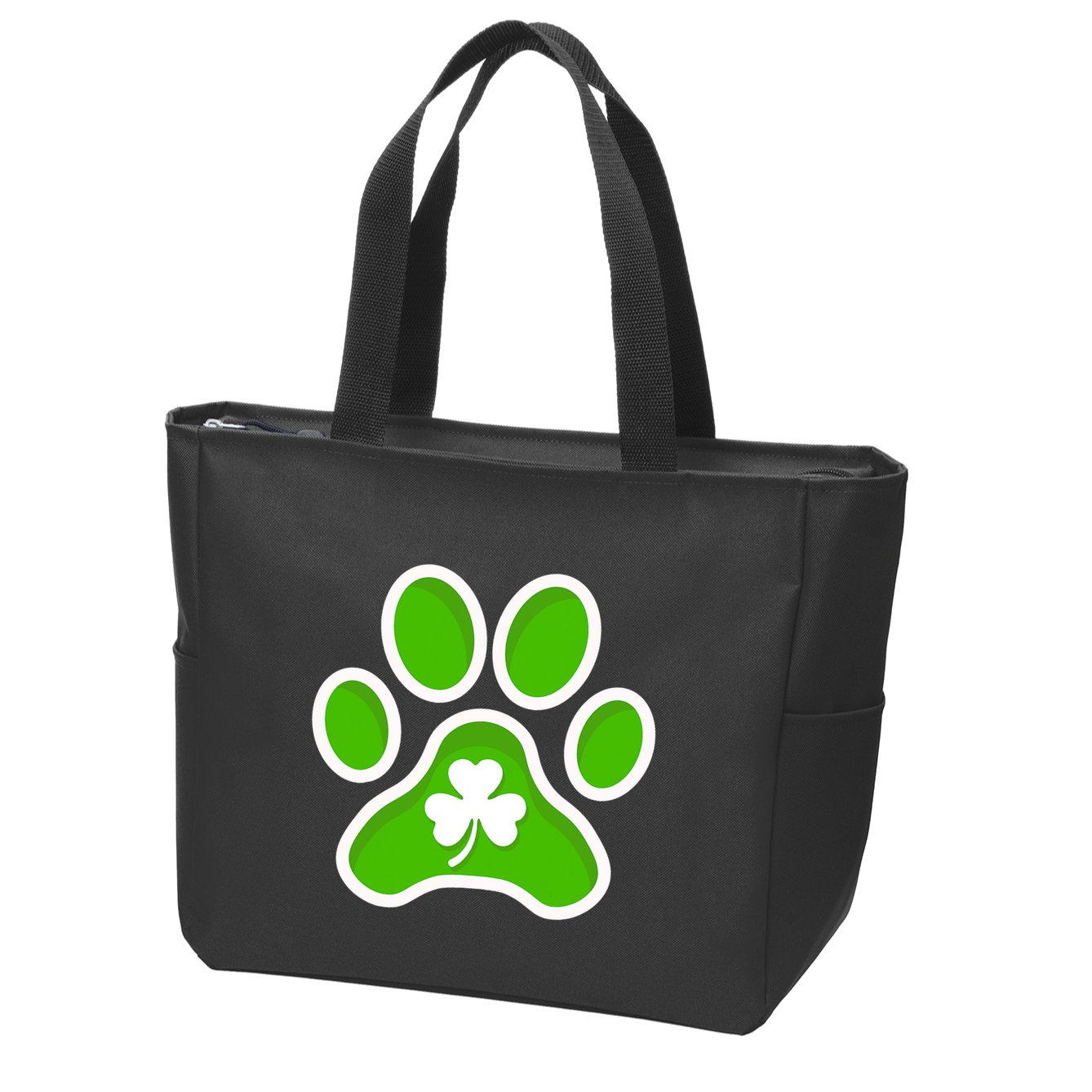 Shamrock Dog St. Patrick's Day Zip Tote Bag