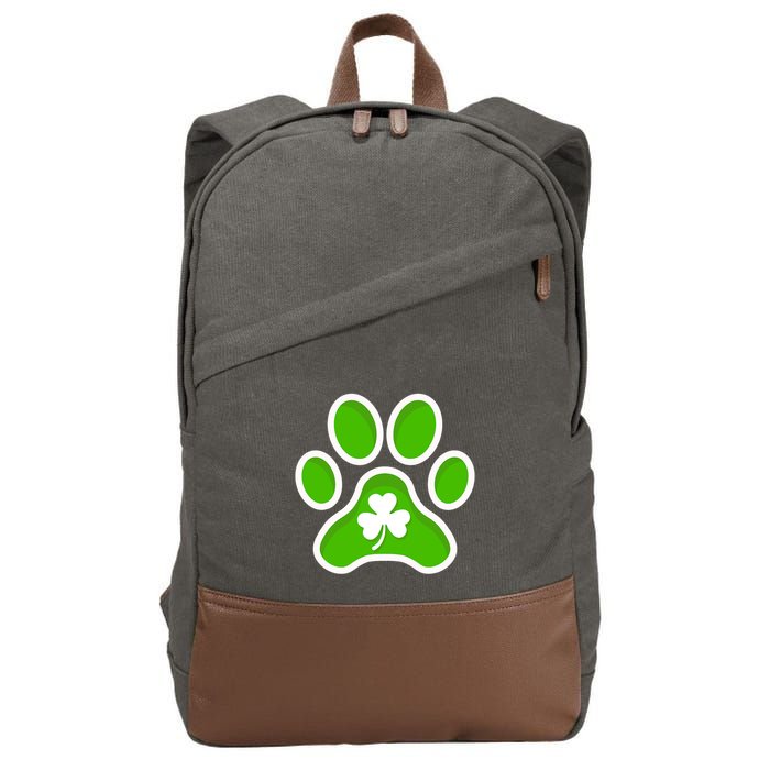 Shamrock Dog St. Patrick's Day Cotton Canvas Backpack