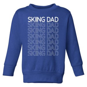 Skiing Dad Slopes Skier Winter Sports Ski Father Daddy Papa Gift Toddler Sweatshirt