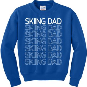 Skiing Dad Slopes Skier Winter Sports Ski Father Daddy Papa Gift Kids Sweatshirt