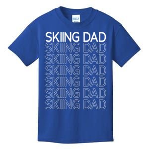 Skiing Dad Slopes Skier Winter Sports Ski Father Daddy Papa Gift Kids T-Shirt