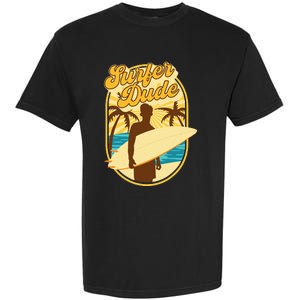 Surfer Dude Surfing Surfboarding Lover Sunset Beach Waves Garment-Dyed Heavyweight T-Shirt