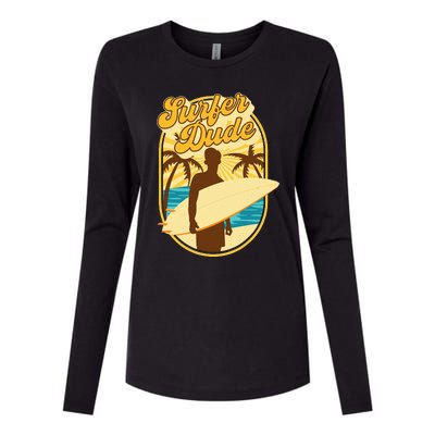 Surfer Dude Surfing Surfboarding Lover Sunset Beach Waves Womens Cotton Relaxed Long Sleeve T-Shirt