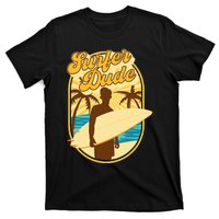 Surfer Dude Surfing Surfboarding Lover Sunset Beach Waves T-Shirt