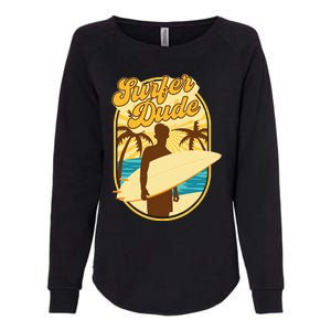 Surfer Dude Surfing Surfboarding Lover Sunset Beach Waves Womens California Wash Sweatshirt