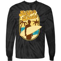 Surfer Dude Surfing Surfboarding Lover Sunset Beach Waves Tie-Dye Long Sleeve Shirt