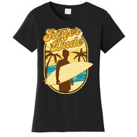 Surfer Dude Surfing Surfboarding Lover Sunset Beach Waves Women's T-Shirt