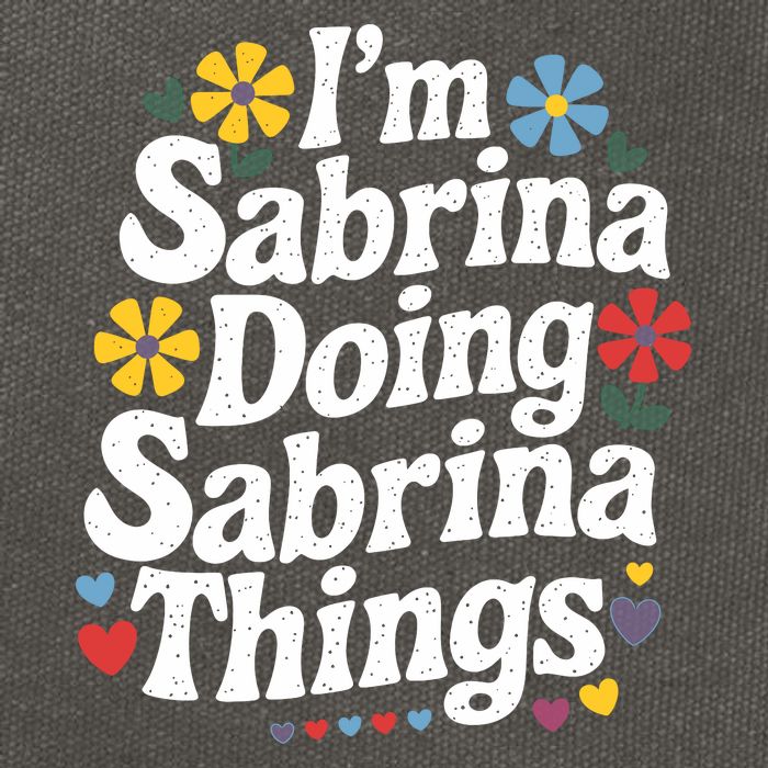Sabrina Doing Sabrina Things Personalized Name Cotton Canvas Backpack