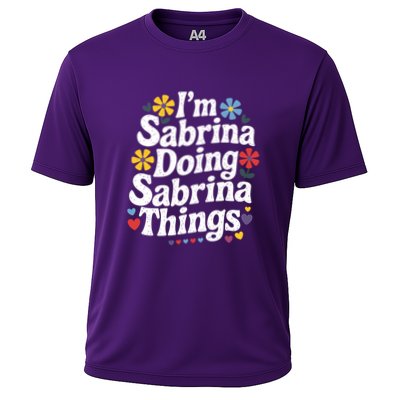 Sabrina Doing Sabrina Things Personalized Name Cooling Performance Crew T-Shirt