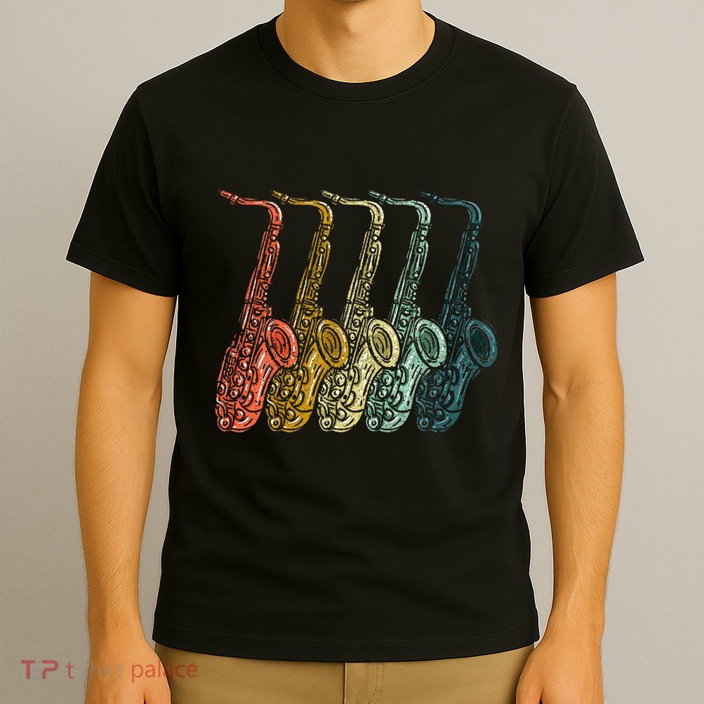 Saxophone Design Sax Lover Saxophonist T-Shirt