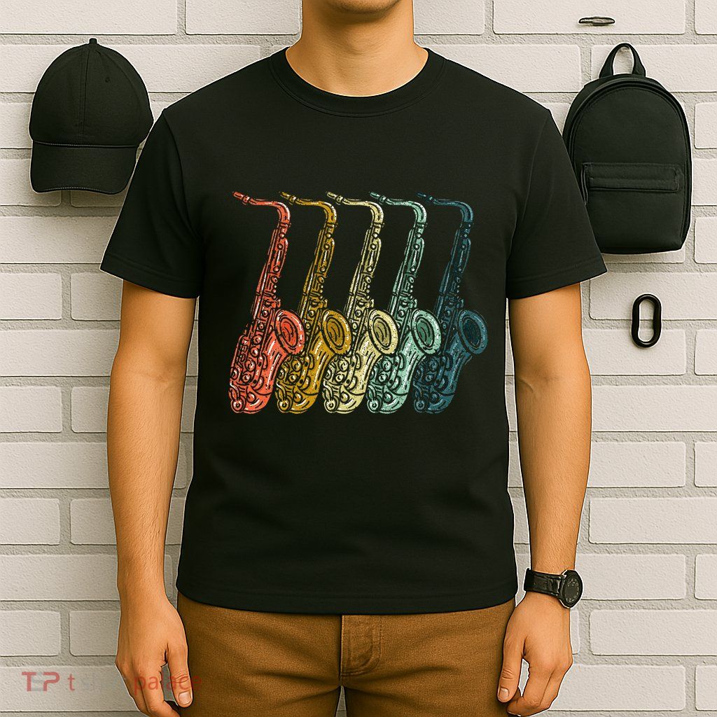 Saxophone Design Sax Lover Saxophonist T-Shirt