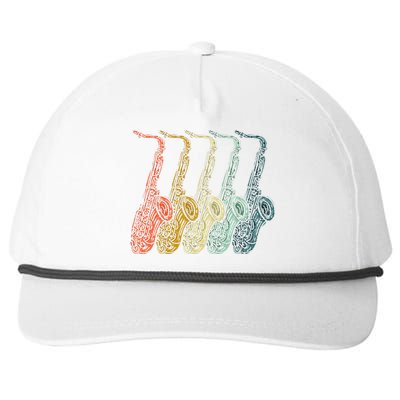 Saxophone Design Sax Lover Saxophonist Snapback Five-Panel Rope Hat