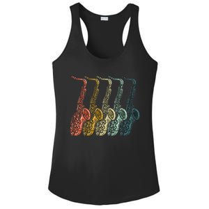 Saxophone Design Sax Lover Saxophonist Ladies PosiCharge Competitor Racerback Tank