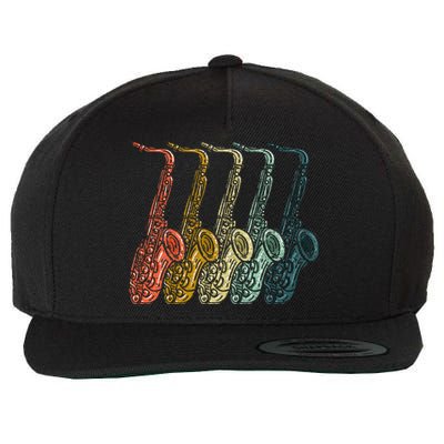 Saxophone Design Sax Lover Saxophonist Wool Snapback Cap