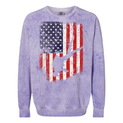 Scuba Diver Scuba Diving American Flag Colorblast Crewneck Sweatshirt