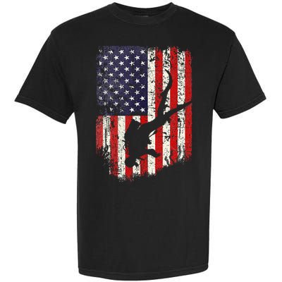 Scuba Diver Scuba Diving American Flag Garment-Dyed Heavyweight T-Shirt