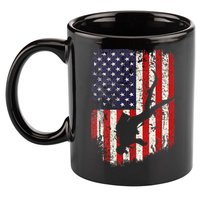 Scuba Diver Scuba Diving American Flag 11oz C Handle Ceramic Mug