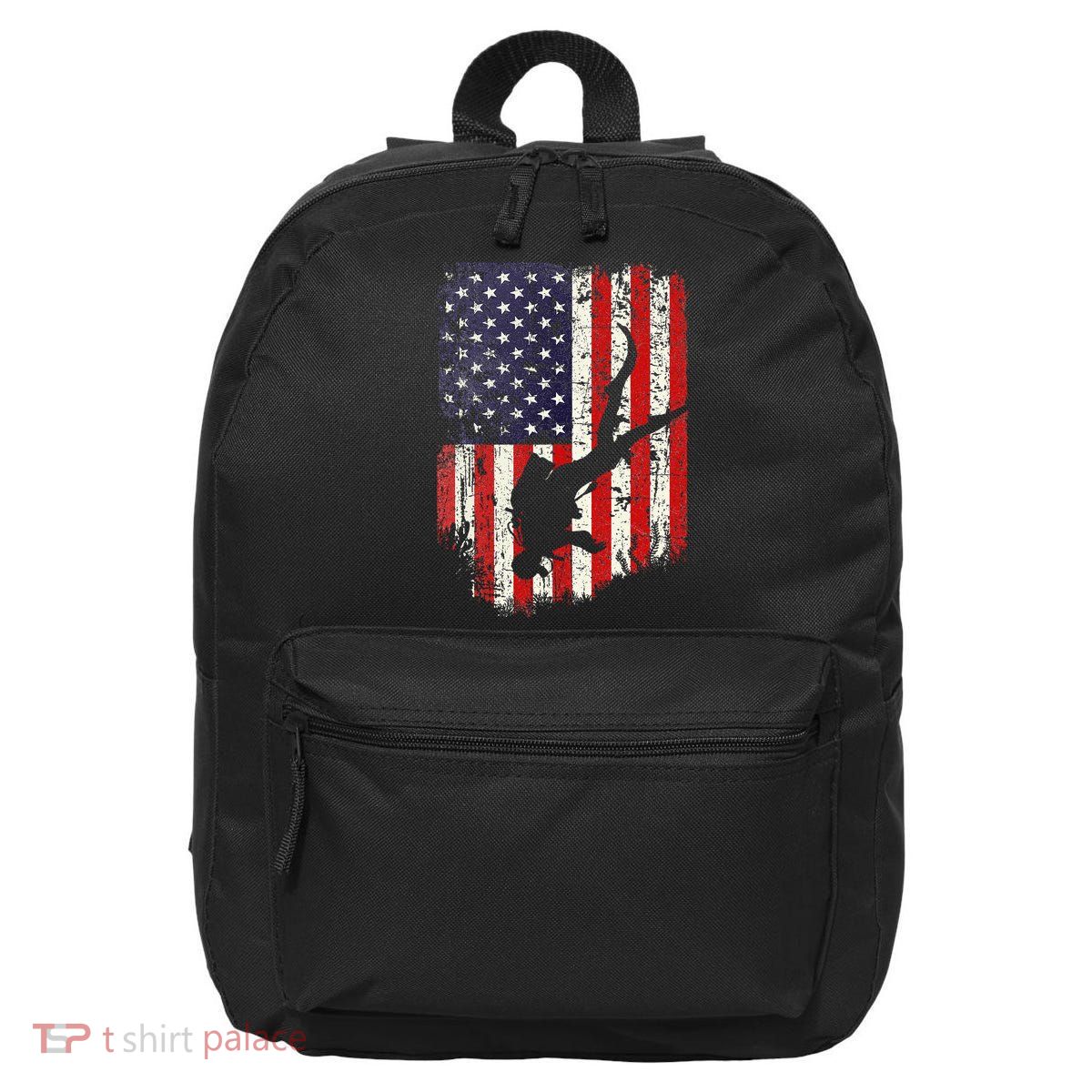 Scuba Diver Scuba Diving American Flag 16 in Basic Backpack