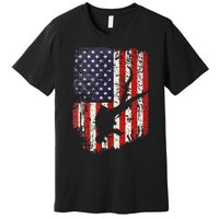 Scuba Diver Scuba Diving American Flag Premium T-Shirt