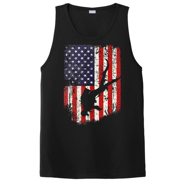 Scuba Diver Scuba Diving American Flag PosiCharge Competitor Tank