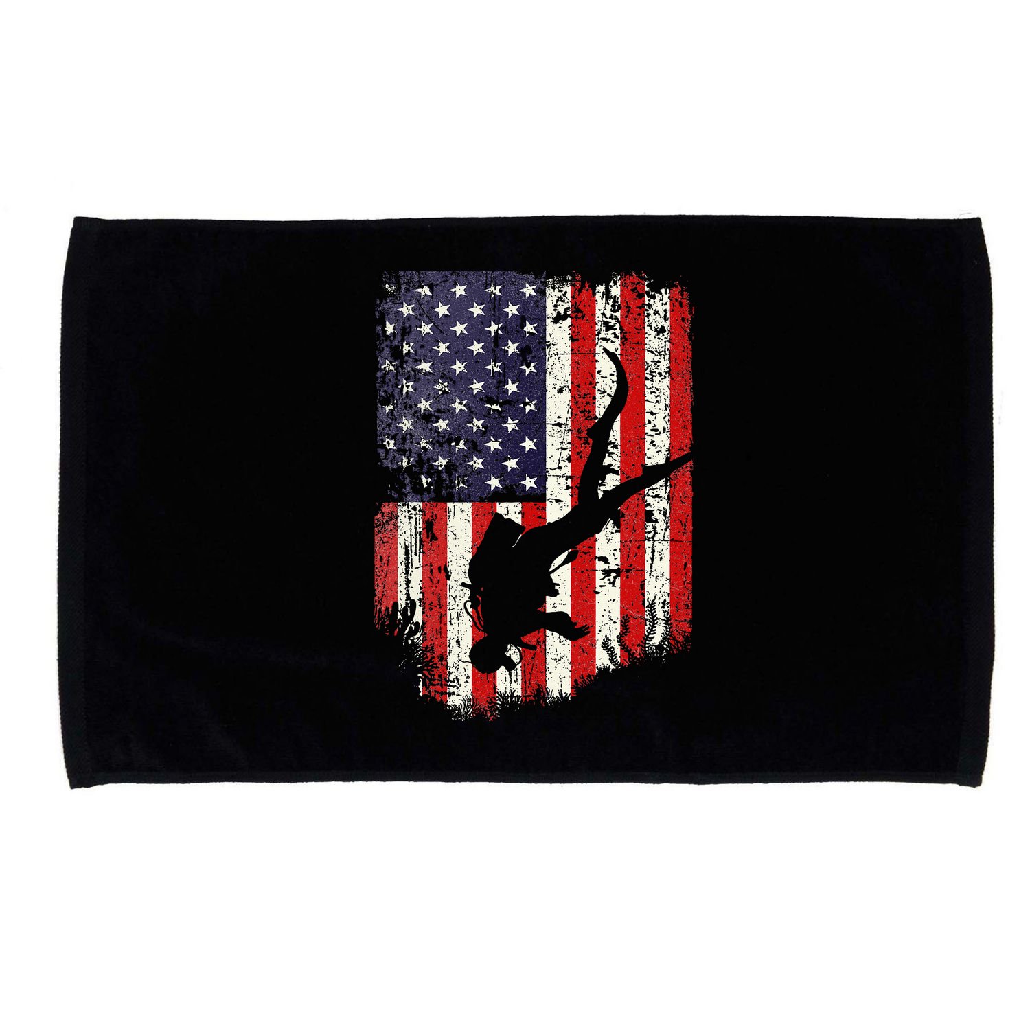 Scuba Diver Scuba Diving American Flag Microfiber Hand Towel