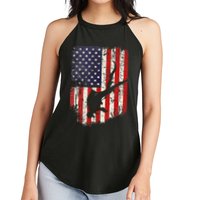 Scuba Diver Scuba Diving American Flag Women's Perfect Tri Rocker Tank