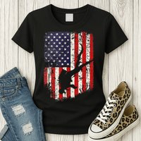 Scuba Diver Scuba Diving American Flag Womens T-Shirt