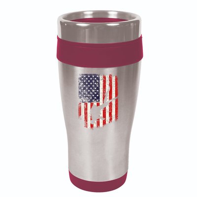 Scuba Diver Scuba Diving American Flag 16oz Travel Tumbler