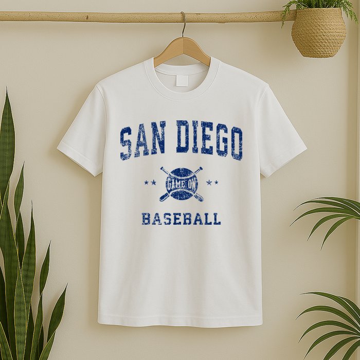 San Diego SD Vintage Baseball Throwback Retro Design T-Shirt