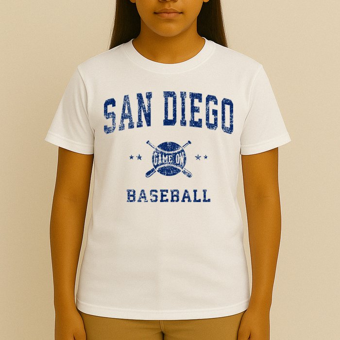 San Diego SD Vintage Baseball Throwback Retro Design T-Shirt