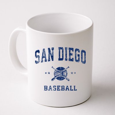 San Diego SD Vintage Baseball Throwback Retro Design Mug