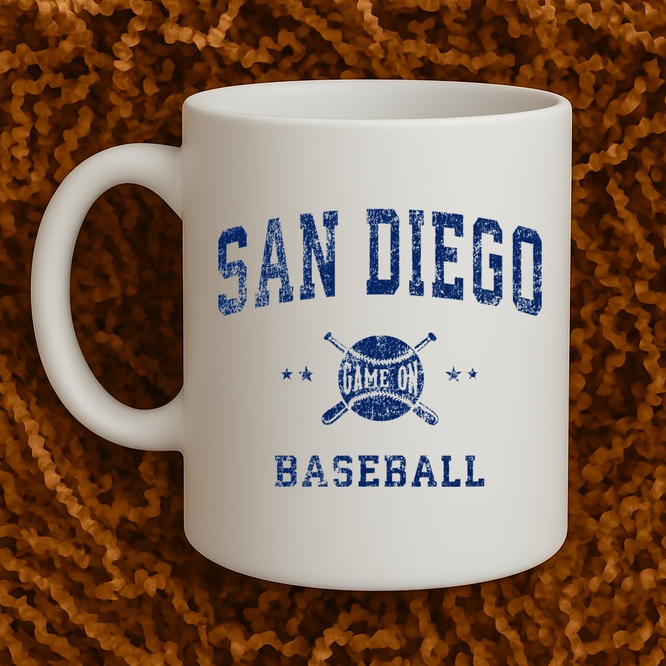 San Diego SD Vintage Baseball Throwback Retro Design Mug