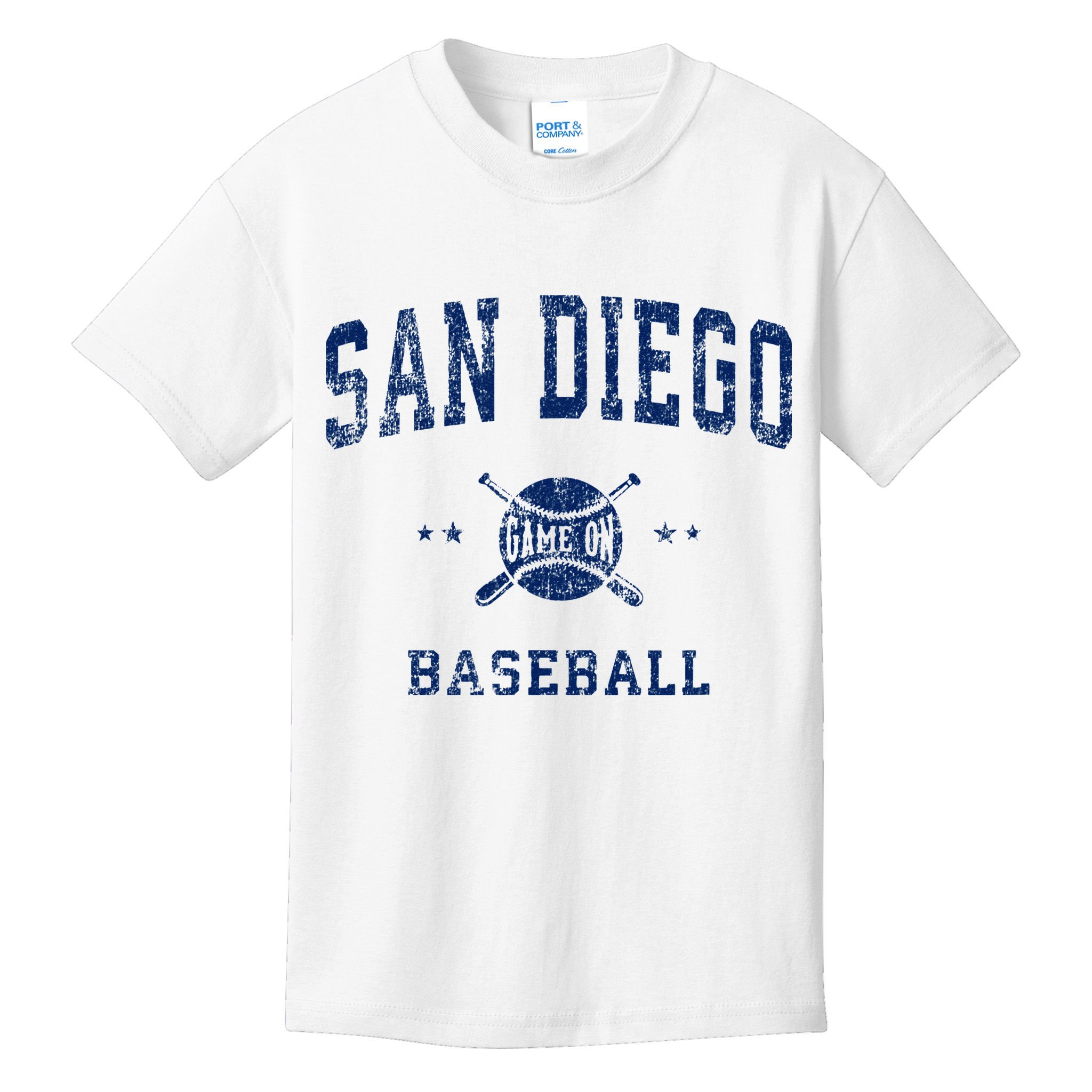San Diego SD Vintage Baseball Throwback Retro Design Kids T-Shirt