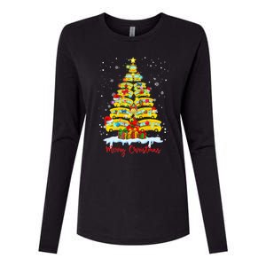 Student Delivery School Bus Driver Christmas Xmas Tree Womens Cotton Relaxed Long Sleeve T-Shirt