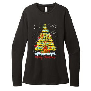 Student Delivery School Bus Driver Christmas Xmas Tree Womens CVC Long Sleeve Shirt