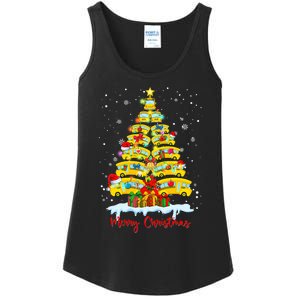 Student Delivery School Bus Driver Christmas Xmas Tree Ladies Essential Tank