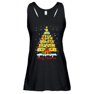 Student Delivery School Bus Driver Christmas Xmas Tree Ladies Essential Flowy Tank