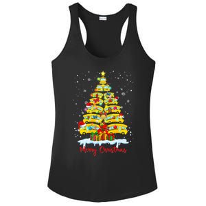 Student Delivery School Bus Driver Christmas Xmas Tree Ladies PosiCharge Competitor Racerback Tank