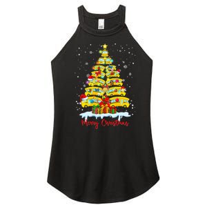 Student Delivery School Bus Driver Christmas Xmas Tree Women's Perfect Tri Rocker Tank