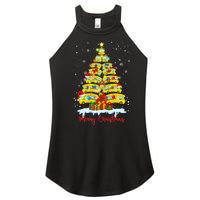 Student Delivery School Bus Driver Christmas Xmas Tree Women's Perfect Tri Rocker Tank