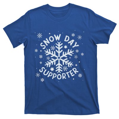 Snow Day Supporter Snowflake Winter Let It Snow  T-Shirt