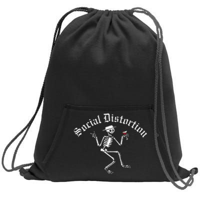 Social Distortion Skelly Sweatshirt Cinch Pack Bag