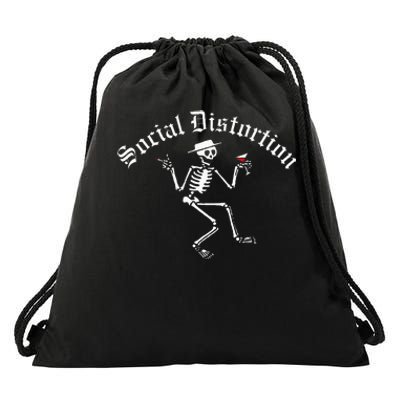 Social Distortion Skelly Drawstring Bag